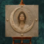 Lunar Oracle Celestial Feminine Wall Art Canvas Print - Image 3