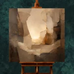 Luminous Neutral Abstract Wall Art Canvas Print - Image 2