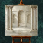 Ivory Colonnade Classical Architecture Wall Art Canvas Print - Image 2