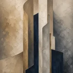 Sandstone Sculptural Abstract Office Wall Art Canvas Print