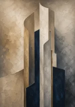 Sandstone Sculptural Abstract Office Wall Art Canvas Print