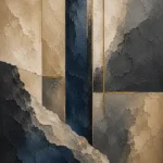 Refined Mineral Abstract Office Wall Art Canvas Print