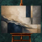 Expansive Mineral Abstract Office Wall Art Canvas Print - Image 2