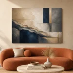 Expansive Mineral Abstract Office Wall Art Canvas Print - Image 3