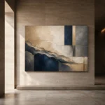 Expansive Mineral Abstract Office Wall Art Canvas Print - Image 5