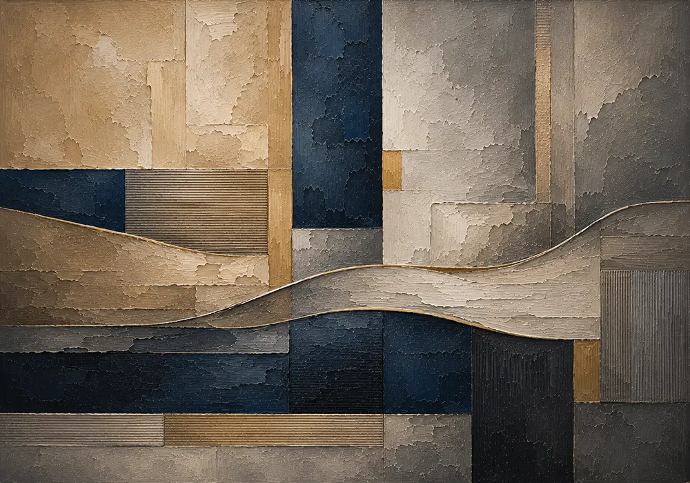 Panoramic Architectural Abstract Office Wall Art Canvas Print