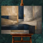 Panoramic Architectural Abstract Office Wall Art Canvas Print - Image 2