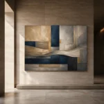 Panoramic Architectural Abstract Office Wall Art Canvas Print - Image 5