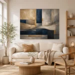 Panoramic Architectural Abstract Office Wall Art Canvas Print - Image 7
