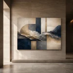 Harmonious Organic Abstract Office Wall Art Canvas Print - Image 5