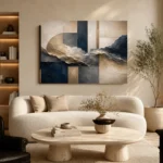 Harmonious Organic Abstract Office Wall Art Canvas Print - Image 6
