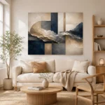 Harmonious Organic Abstract Office Wall Art Canvas Print - Image 7