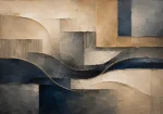Serene Architectural Texture Abstract Office Wall Art Canvas Print