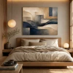 Serene Architectural Texture Abstract Office Wall Art Canvas Print - Image 8