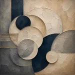 Refined Circular Abstract Office Wall Art Canvas Print