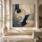 Refined Circular Abstract Office Wall Art Canvas Print - Image 8