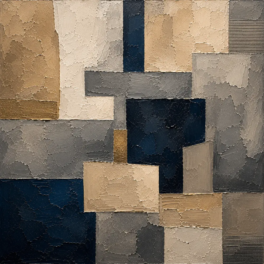Sandstone Geometric Abstract Office Wall Art Canvas Print