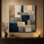 Sandstone Geometric Abstract Office Wall Art Canvas Print - Image 7