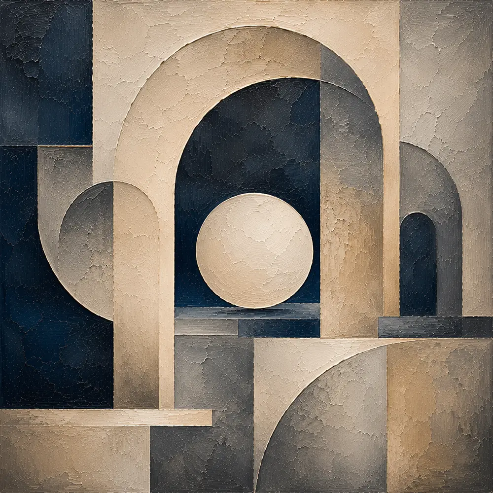 Tranquil Architectural Abstract Office Wall Art Canvas Print