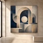 Tranquil Architectural Abstract Office Wall Art Canvas Print - Image 3