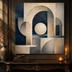 Tranquil Architectural Abstract Office Wall Art Canvas Print - Image 4