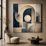 Tranquil Architectural Abstract Office Wall Art Canvas Print - Image 6
