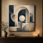 Tranquil Architectural Abstract Office Wall Art Canvas Print - Image 7