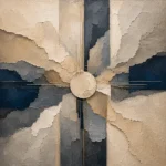 Centered Mineral Abstract Office Wall Art Canvas Print
