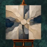 Centered Mineral Abstract Office Wall Art Canvas Print - Image 2