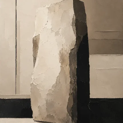 Quiet Luxury Stone Minimal Office Wall Art Canvas Print