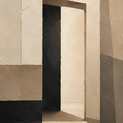 Contemporary Doorway Minimal Office Wall Art Canvas Print