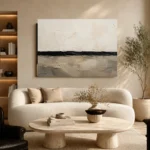 Serene Horizon Minimal Office Wall Art Canvas Print - Image 6