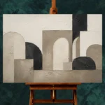 Panoramic Architectural Minimal Office Wall Art Canvas Print - Image 2