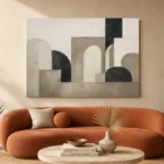 Panoramic Architectural Minimal Office Wall Art Canvas Print - Image 3