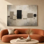 Quiet Geometric Minimal Office Wall Art Canvas Print - Image 3