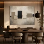 Quiet Geometric Minimal Office Wall Art Canvas Print - Image 4