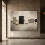 Quiet Geometric Minimal Office Wall Art Canvas Print - Image 5