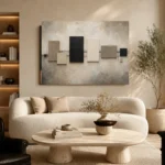 Quiet Geometric Minimal Office Wall Art Canvas Print - Image 6
