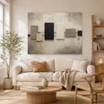 Quiet Geometric Minimal Office Wall Art Canvas Print - Image 7