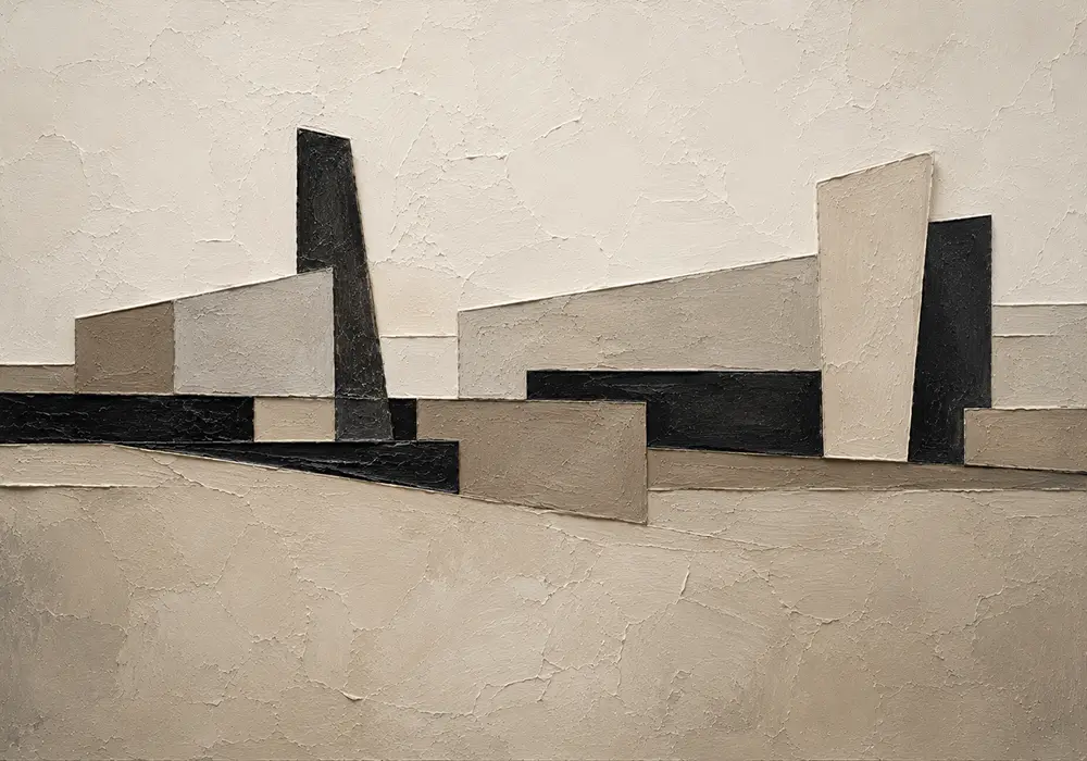 Serene Architectural Minimal Office Wall Art Canvas Print