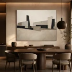 Serene Architectural Minimal Office Wall Art Canvas Print - Image 4