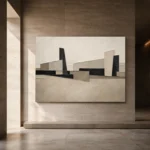 Serene Architectural Minimal Office Wall Art Canvas Print - Image 5