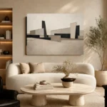 Serene Architectural Minimal Office Wall Art Canvas Print - Image 6