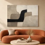 Quiet Luxury Organic Minimal Office Wall Art Canvas Print - Image 3