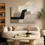 Quiet Luxury Organic Minimal Office Wall Art Canvas Print - Image 6