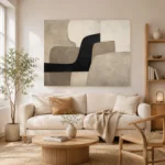 Quiet Luxury Organic Minimal Office Wall Art Canvas Print - Image 7