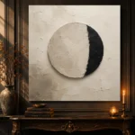 Sculptural Circle Minimal Office Wall Art Canvas Print - Image 4