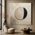 Sculptural Circle Minimal Office Wall Art Canvas Print - Image 6