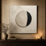 Sculptural Circle Minimal Office Wall Art Canvas Print - Image 7