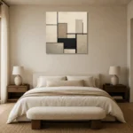 Architectural Balance Minimal Office Wall Art Canvas Print showcased in an elegant minimalist interior